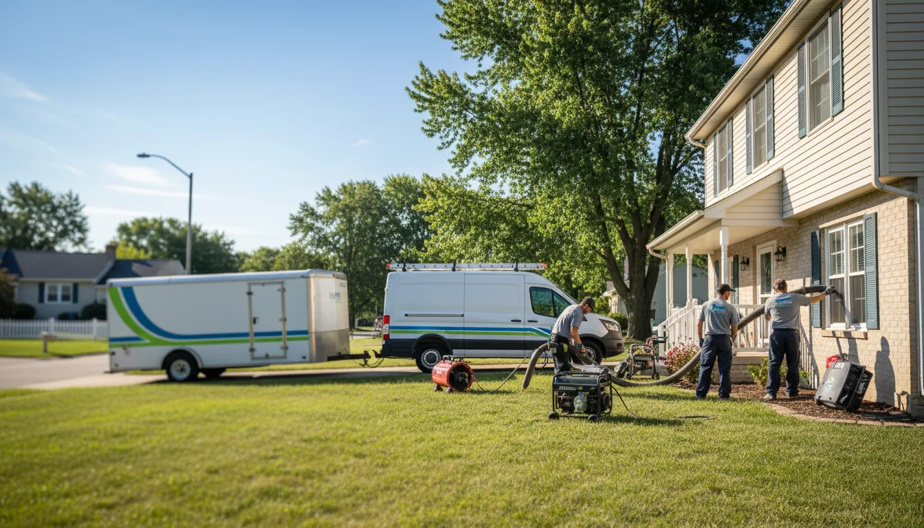 Flooded Basement Restoration And Cleanup With Repair in Parkersburg, IL near me